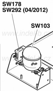 SW292 elektronika napájení kompresoru